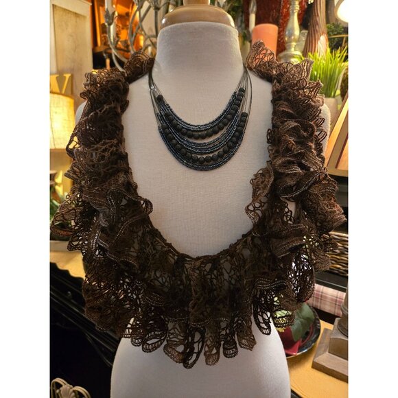 94 in Whimsical unique scarf with bling - Picture 3 of 3